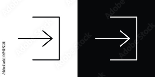 Log out icon logo vector template