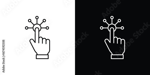 Interactive icon logo vector template