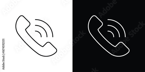 Incoming Call icon logo vector template