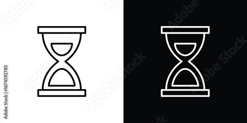 Hourglass icon logo vector template