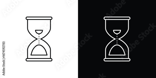 Hourglass end icon logo vector template
