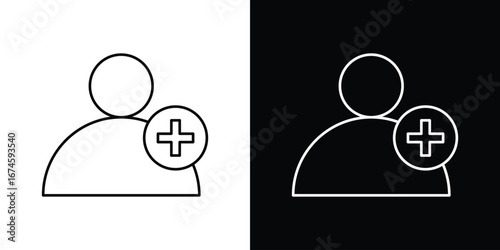 Following icon logo vector template