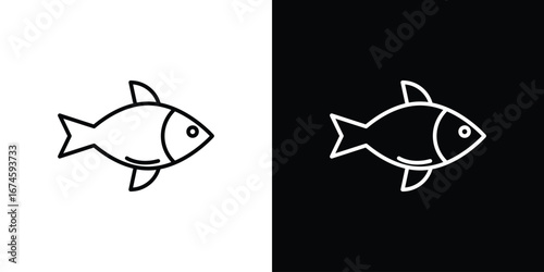 Fish icon logo vector template