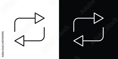 Exchange icon logo vector template