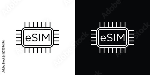 ESIM icon logo vector template