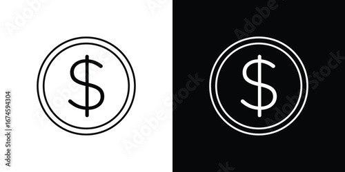 Dollar icon logo vector template