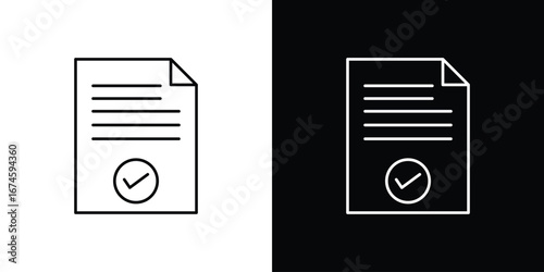 Document accept icon logo vector template