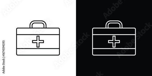 Doctor bag icon logo vector template