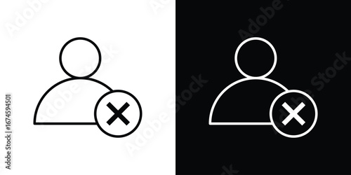 Delete user icon logo vector template