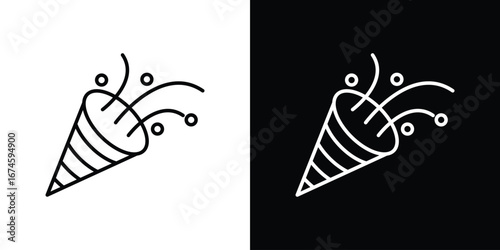 Confetti icon logo vector template