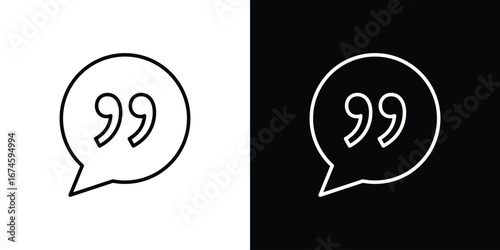 Comment quote icon logo vector template