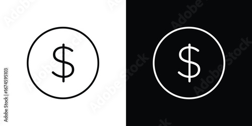Coin icon logo vector template