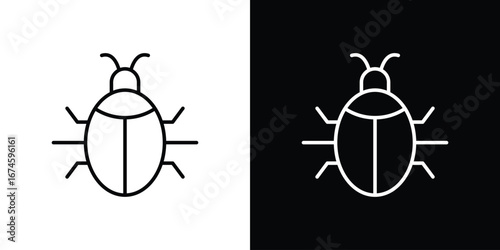 Bug icon logo vector template