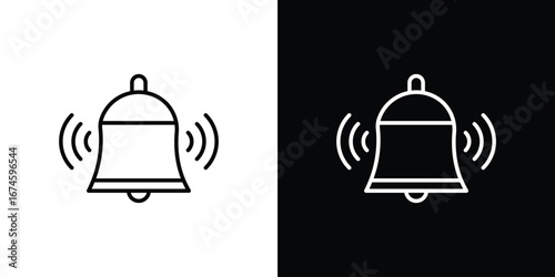 Bell ring icon logo vector template