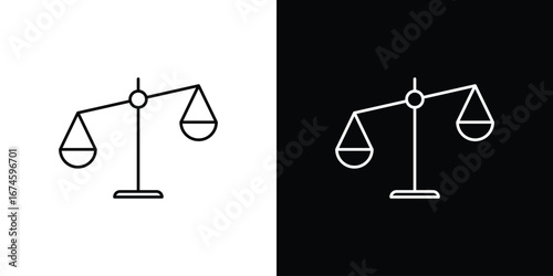 Balance scale icon logo vector template