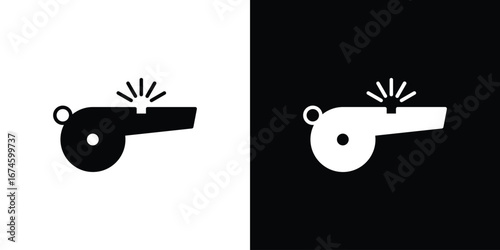 Whistle icon. filled flat sign for mobile concept and web