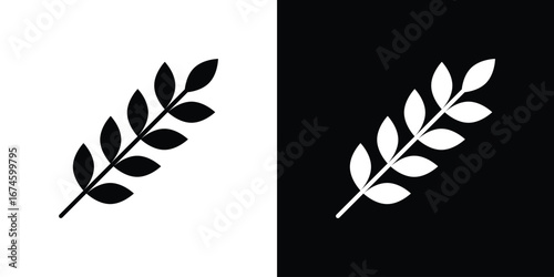 Wheat icon. filled flat sign for mobile concept and web