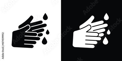Wash your hands icon. filled flat sign for mobile concept and web