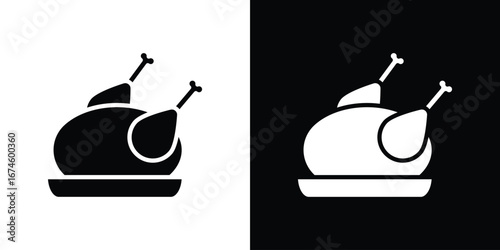 Turkey icon. filled flat sign for mobile concept and web