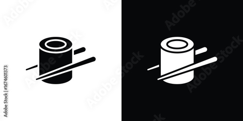 Sushi icon. filled flat sign for mobile concept and web