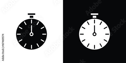Stopwatch icon. filled flat sign for mobile concept and web