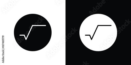 Square root icon. filled flat sign for mobile concept and web