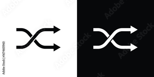 Shuffle icon. filled flat sign for mobile concept and web