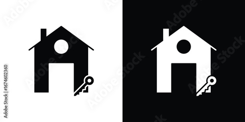 Selling or rent home icon. filled flat sign for mobile concept and web