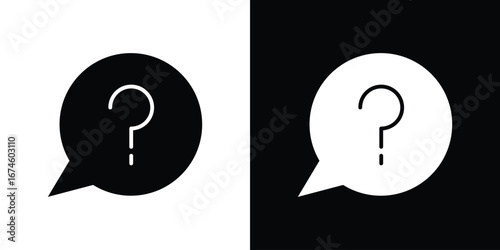 Question icon. filled flat sign for mobile concept and web