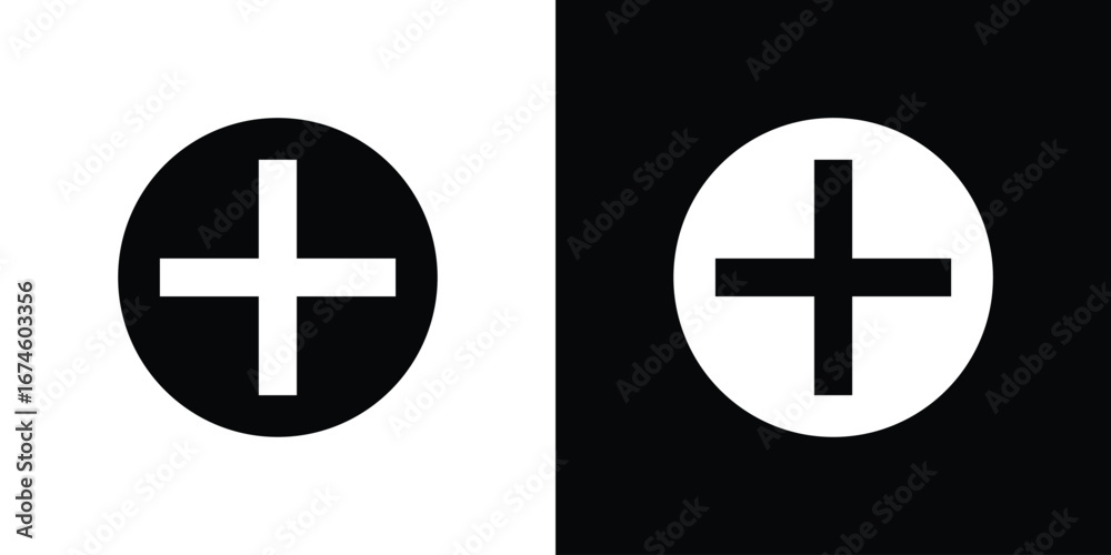 Fototapeta premium Plus icon. filled flat sign for mobile concept and web