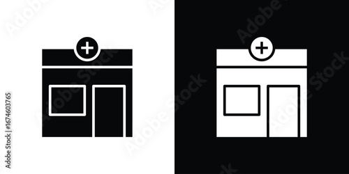 Pharmacy icon. filled flat sign for mobile concept and web