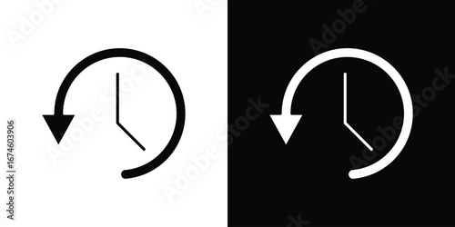 Past time icon. filled flat sign for mobile concept and web