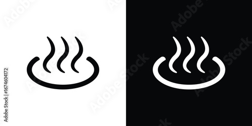 Onsen icon. filled flat sign for mobile concept and web