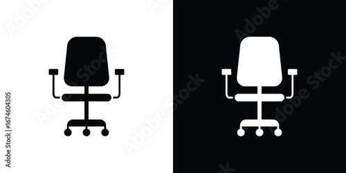 Office chair icon. filled flat sign for mobile concept and web