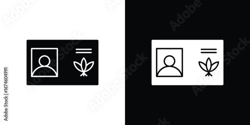 Medical marijuana card icon. filled flat sign for mobile concept and web