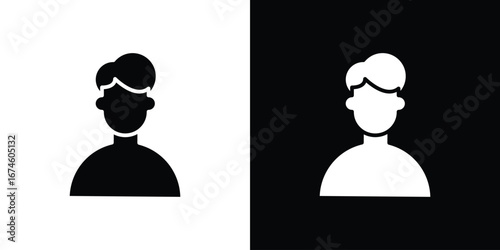 Man icon. filled flat sign for mobile concept and web