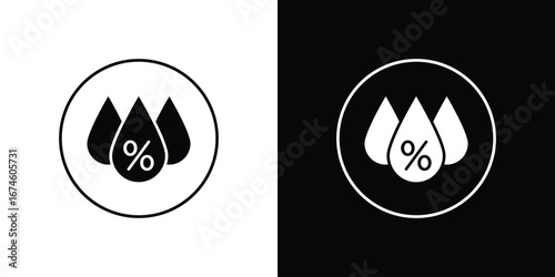 Humidity icon. filled flat sign for mobile concept and web