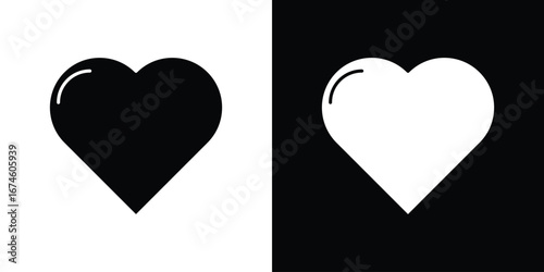 Heart icon. filled flat sign for mobile concept and web