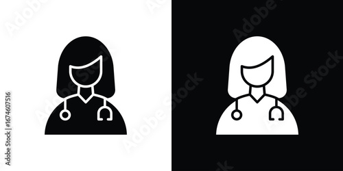 Doctor icon. filled flat sign for mobile concept and web