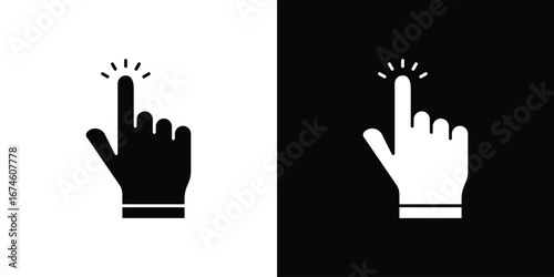 Cursor icon. filled flat sign for mobile concept and web