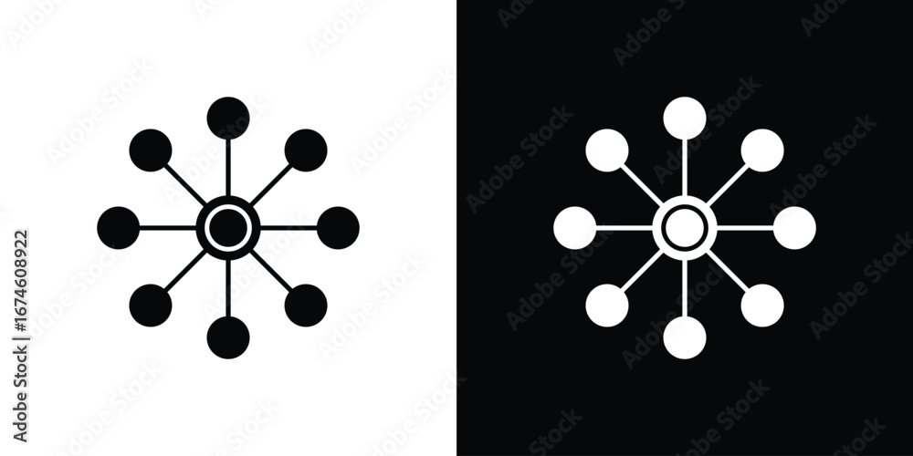 Fototapeta premium Centralized icon. filled flat sign for mobile concept and web