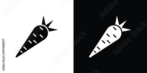 Carrot icon. filled flat sign for mobile concept and web
