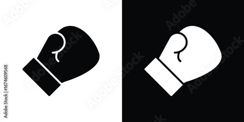 Boxing glove icon. filled flat sign for mobile concept and web