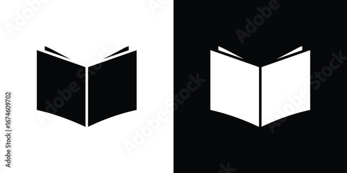 Book open icon. filled flat sign for mobile concept and web