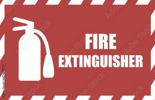 Sign of the fire extinguisher in vector