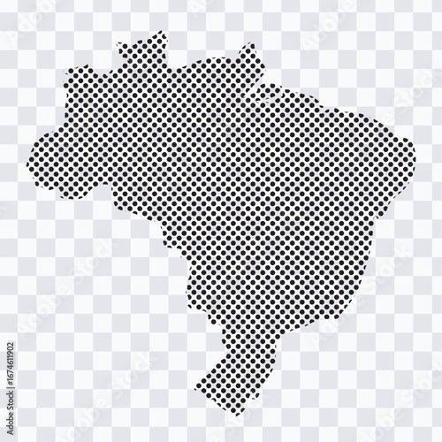 Brazil halftone map vector illustration