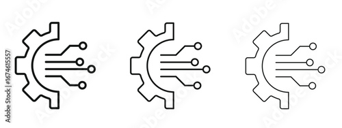 Transform icon in linear versions. Editable line