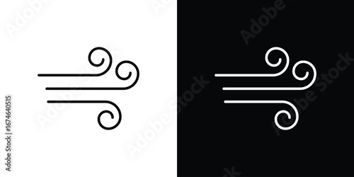Wind icon logo. symbol vector set.
