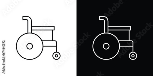 Wheelchair icon logo. symbol vector set.
