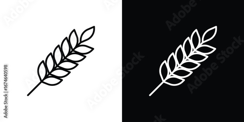 Wheat icon logo. symbol vector set.